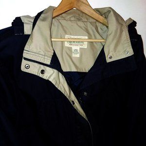 St. John’s Bay Women's Navy Hooded Jacket Sz L